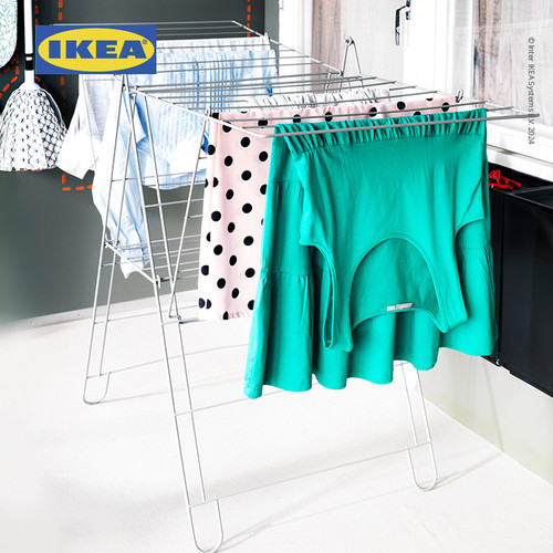 IKEA FROST Jemuran Baju Dalam/Luar Ruangan Putih