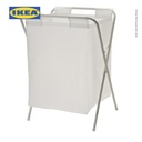 IKEA JALL Tempat Cucian / Pakaian Kotor Dengan Stand Putih 50L