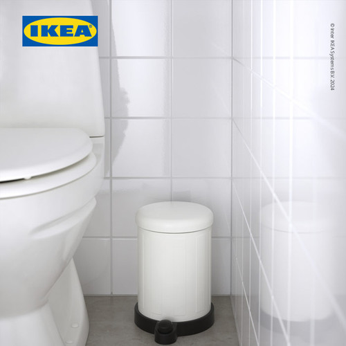 IKEA TOFTAN Tempat Sampah Minimalis Putih 4L