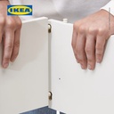IKEA VIHALS Lemari Pakaian 2 Pintu Dengan Cermin Putih 105x57x200 cm