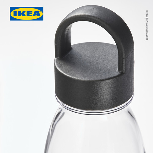 IKEA 365+ Botol Air Minum Abu Tua Pola Garis 0.7 L