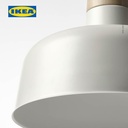 IKEA BUNKEFLO Lampu Gantung Putih/Kayu Diameter 36cm
