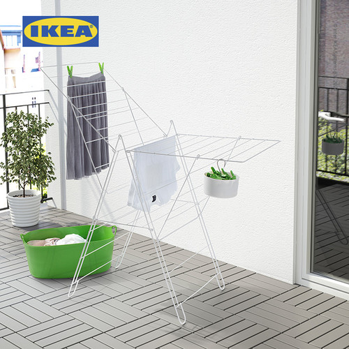 IKEA FROST Jemuran Baju Dalam/Luar Ruangan Putih