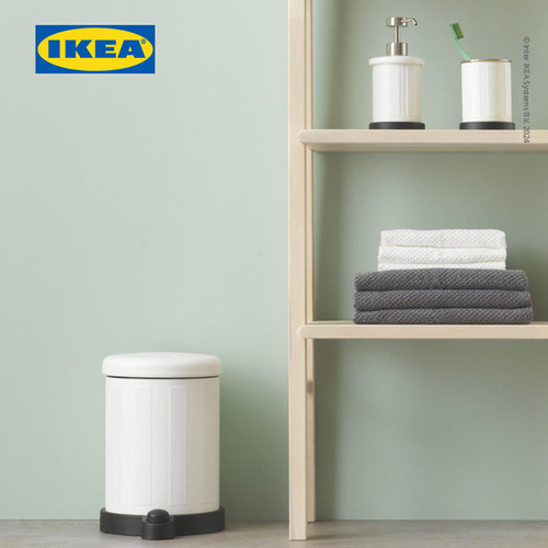 IKEA TOFTAN Tempat Sampah Minimalis Putih 4L