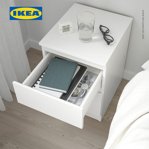 IKEA KULLEN Lemari 2 Laci Putih Minimalis 35x49 cm