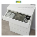 IKEA KULLEN Lemari 5 Laci Putih Minimalis 70x112 cm