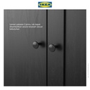 IKEA RAKKESTAD Lemari Pakaian 3 Pintu Minimalis Hitam 117x176 cm