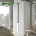 IKEA VIHALS Lemari Pakaian 2 Pintu Dengan Cermin Putih 105x57x200 cm