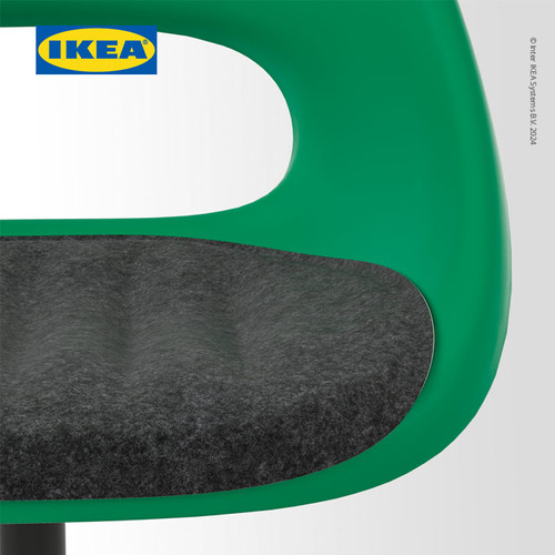 IKEA PYNTEN Alas Kursi / Tempat Duduk Abu-Abu Tua 41x43 cm