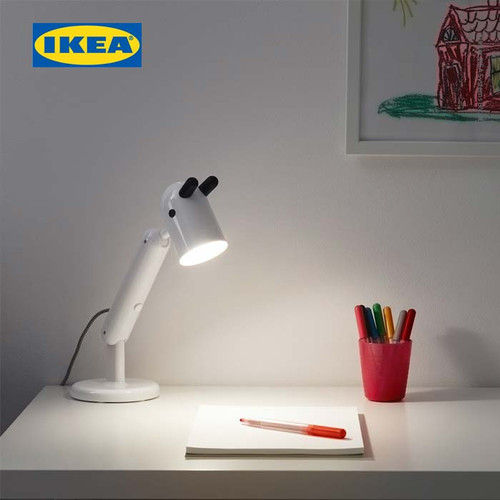 IKEA KRUX Lampu Meja Kerja Warna Putih