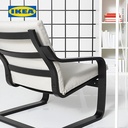 IKEA POANG Kursi Berlengan Sandaran Rendah Untuk Santai Hitam / Krem