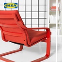 IKEA POANG Kursi Berlengan Sandaran Rendah Untuk Santai Merah / Vissle Merah