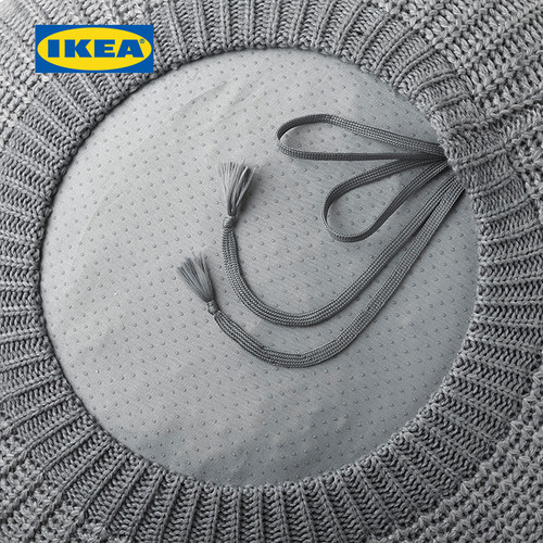 IKEA SANDARED Tempat Duduk Pouffle / Beanbag Minimalis Serbaguna Abu-abu