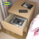 IKEA MALM Lemari Laci 2 Susun Minimalis Veneer Kayu Oak 40x55 cm