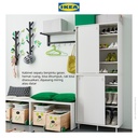 IKEA MACKAPAR Kabinet / Penyimpanan Tempat Sepatu Putih Minimalis 80x35x102cm