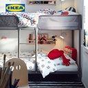 IKEA TUFFING Rangka Tempat Tidur Tingkat Abu-Abu Tua 90x200 cm