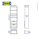IKEA BRIMNES Rak Buku Dengan 2 Laci Minimalis Hitam Berkualitas 60x190 cm