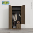 IKEA BRUKSVARA Lemari Pakaian 2 Pintu dan 2 Laci Minimalis 79x57x201 cm
