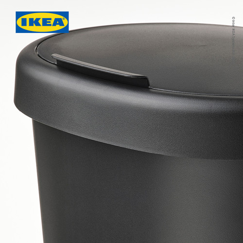 IKEA HOLASS Tempat Sampah Dengan Tutup Kapasitas 8 L