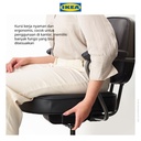 IKEA ALEFJALL Kursi Kantor / Belajar Ergonomis Dapat DIputar Hitam