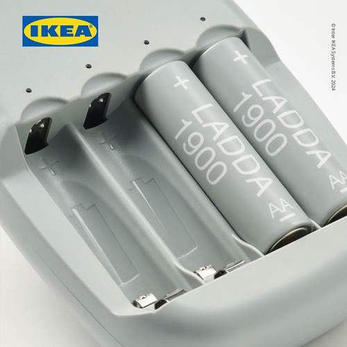IKEA LADDA Baterai Isi Ulang AA 1.2V 1.900 mAh HR06 Isi 4pcs