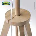 IKEA LAUTERS Lampu Lantai / Lampu Baca Kayu Ash/Putih Minimalis