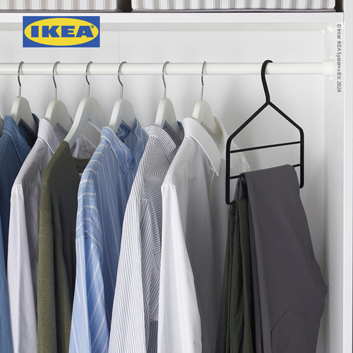 IKEA STRYKIS Gantungan Celana Hitam Minimalis