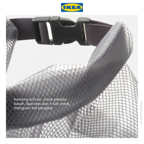 IKEA RENSARE Kantong Travel Serbaguna Anti Air 16x12x24 cm/2.5 l