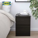 IKEA KULLEN Lemari 2 Laci Hitam Minimalis 35x49 cm