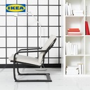 IKEA POANG Kursi Berlengan Sandaran Rendah Untuk Santai Hitam / Krem