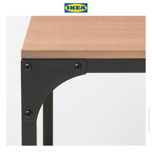 IKEA FJALLBO Meja Tamu Minimalis Hitam 90x46 cm