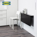 IKEA BJURSTA Daun Meja Makan Lipat Dinding Cokelat-Hitam 90x50 cm
