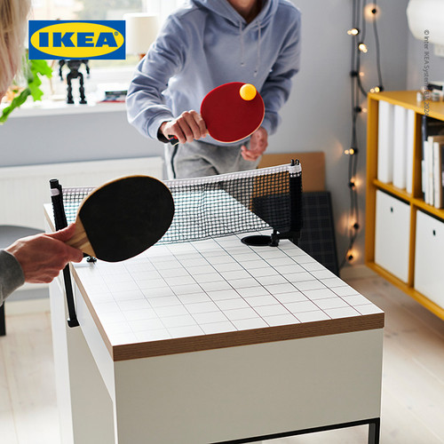 IKEA MICKE Meja Kerja dengan Laci Putih/Antrasit 105x50 cm