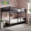 IKEA TUFFING Rangka Tempat Tidur Tingkat Abu-Abu Tua 90x200 cm