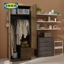 IKEA BRUKSVARA Lemari Pakaian 2 Pintu dan 2 Laci Minimalis 79x57x201 cm