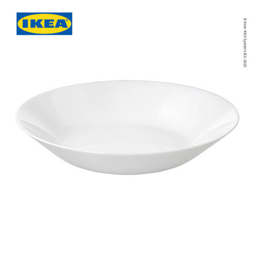 IKEA OFTAST Piring Cekung Putih 20cm