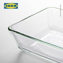 IKEA MIXTUR Piring Oven Kaca Bening 27x18cm