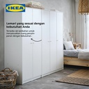 IKEA KLEPPSTAD Lemari Pakaian 3 Pintu Putih 117x176 cm