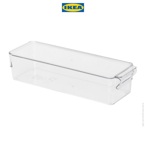 IKEA KLIPPKAKTUS Kotak Penyimpanan Serbaguna Untuk Kulkas Transparan 32x10x8cm