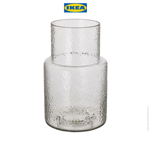 IKEA KONSTFULL Vas Bunga Minimalis Bahan Kaca Berpola 26cm