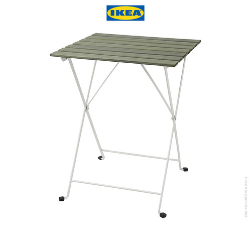 IKEA TARNO Meja Luar Ruangan Putih/Hijau 55x54cm