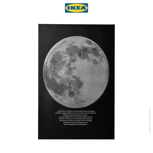 IKEA PJATTERYD Poster Pajangan Gambar Cahaya Bulan 50x70cm