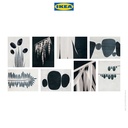 IKEA VAXBO Kartu Seni Abstrak 13x18pcs Isi 8pcs