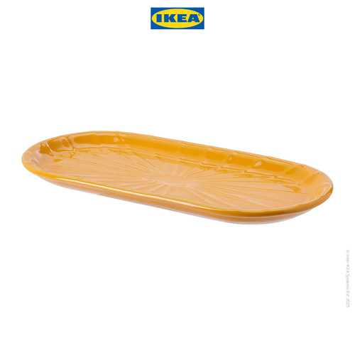 IKEA KOPPARBJORK Piring Dekorasi Serbaguna Kuning Cerah 16x33cm