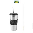 IKEA LANESPELARE Mug Dengan Tutup dan Sedotan