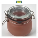 IKEA KORKEN Stoples Kaca Dengan Penutup 0.5L Cokelat