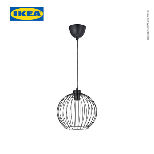 IKEA GRINDFALLET Lampu Gantung Minimalis Hitam 30cm