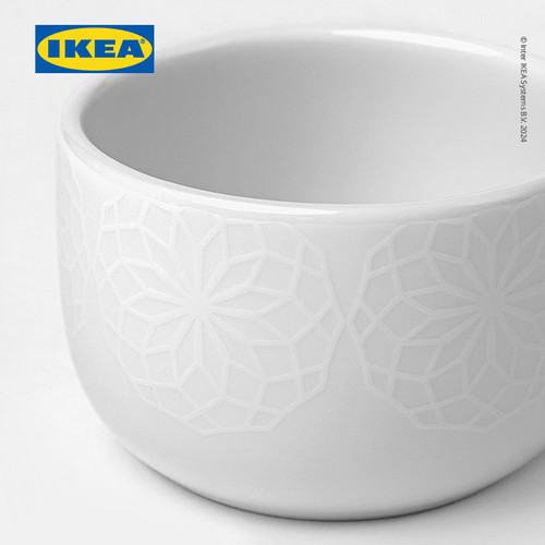 IKEA GOKVALLA Cangkir Putih 6cl Set Isi 6pcs
