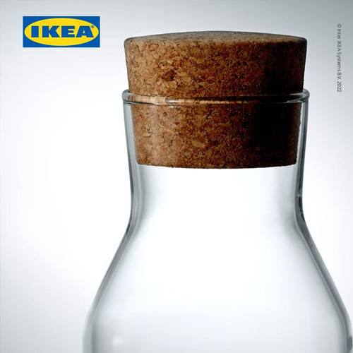 IKEA 365+ KARAFE Botol Bening 1L dengan tutup