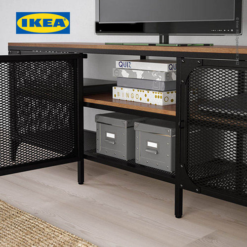 IKEA FJALLBO Meja TV Minimalis Hitam 150x36x54 cm